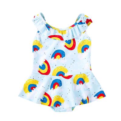 China 0-18m Cute Print Kids Toddler Kids Babies Rainbow Bikini Swimwear One Piece Summer Anti-Static Beach Wear Swimwear fail use for sale