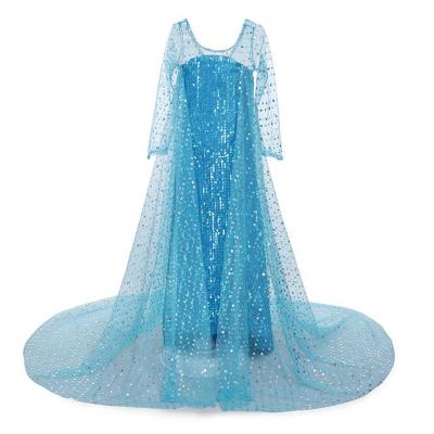 China Gilr Breathable Hot Sale Snow Princess Cosplay Dress Kids Halloween Costume Christmas Party White Dress for sale