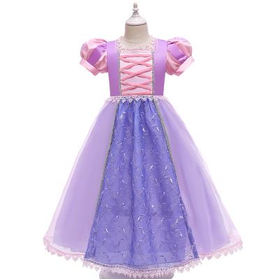 China Princess Rapunzel Dress Kids Fancy Dresses Girls Tangled Dresses Children Cosplay Party Costume Girls Purple Halloween Dresses for sale