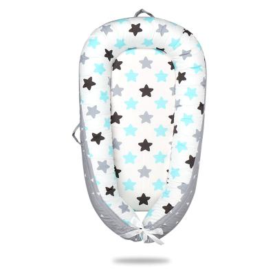 China Modern Baby Nest Bed with Pillow Portable Hutch Travel Bed Toddler Cotton Infant Crib for Newborn Crib Bumper for sale