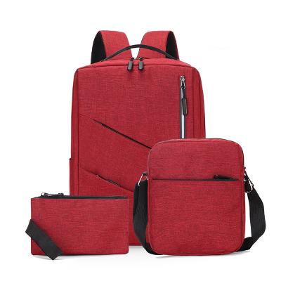 China With 2022 USB Travel Bag Wholesale Men's Business Laptop BackpackThree Piece Anti-theft Charging Set for sale