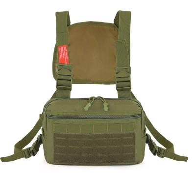 China Function Nylon Tactical Men's Tactical Chest Bag Waist Hip Hop Vest Chest Pack Bag for sale