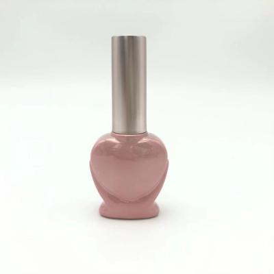 China Fashionable and beautiful 6ml cosmetic custom pink empty nail polish bottle for nail salon for sale