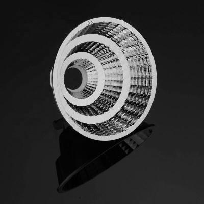 China Downlight vacuum aluminizing optical plastic COB led reflector 15 24 38 45 60degree for downlight spotlight for sale