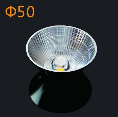 China Safety LED COB 10W Aluminum Plastic Reflector GP-50 With Narrow Angel For Spotlight zu verkaufen