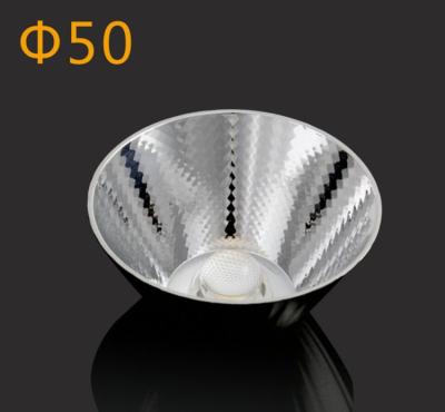 China Grade PC High Efficiency COB Optical Reflector For GD-5023 Spotlight 50mm 23 Degree Led Torch Reflector for sale