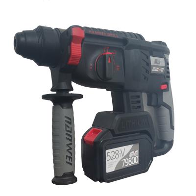 China High Quality Construction Hammer Drill 220V Lithium Battery Cordless Electric Hammer for sale