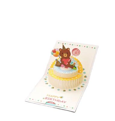 China Top Quality Europe Pop Up Handmade Happy Birthday Cards 3D Printing Greeting Card for sale