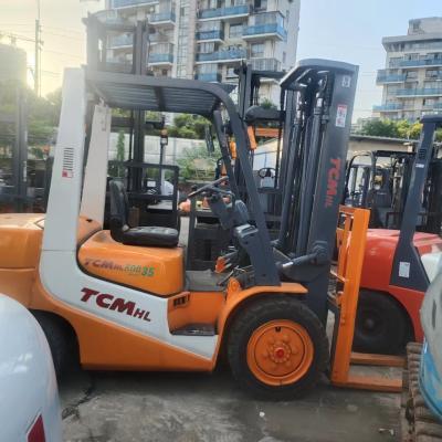 China Gebruikte bouwmachines en -apparatuur voor vorkheftrucks TCM 35 Te koop