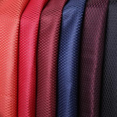 China QUICK-DRY Soft in stock medium weight dyeing mesh 100% polyester fabric for bags for sale