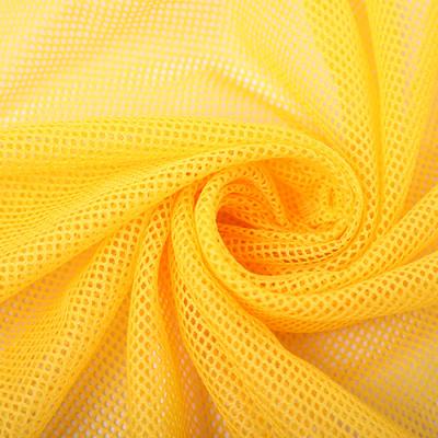 China QUICK DRY Solid Bright Yellow Color 2*2 Screen Fabric Mesh Polyester Lightweight Dye Fabric for sale