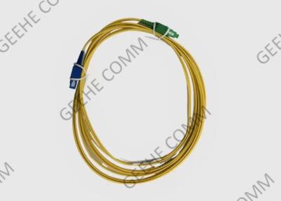 China Yellow 100M SC APC to SC UPC Duplex Fiber Patch Cord Multimode for sale