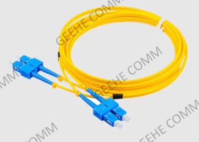 China SC APC 3.0mm 10M Duplex Fiber Optic Patch Cord for sale