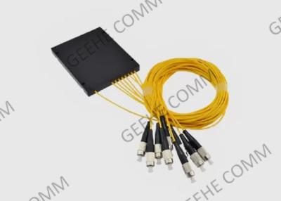 China FC APC 1×8 Standard ABS Box Single Mode PLC Fiber Optic Splitter for sale