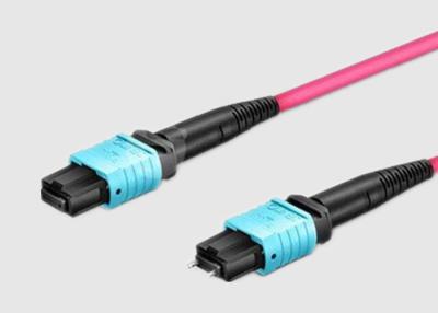 Chine Câble de correction de fibre de l'Aqua 5M OFNR MTP MPO du mode unitaire OM4 de QSFP à vendre