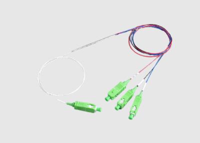 China Acoplador fundido de acero de la fibra del solo modo del acoplador del cable de fribra óptica del tubo 1 a 3 en venta