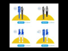 PVC Jacket 1m SC To ST Multimode Duplex Fiber Optic Patch Cable