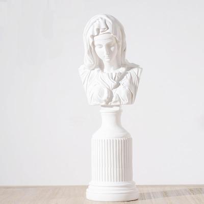 China Religious Home Decor White Resin Praying Blessed Virgin Mary Statue for sale