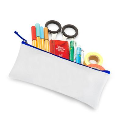 China 2021 new fashion canvas pencil case student stationery bag hand printing customization for sale