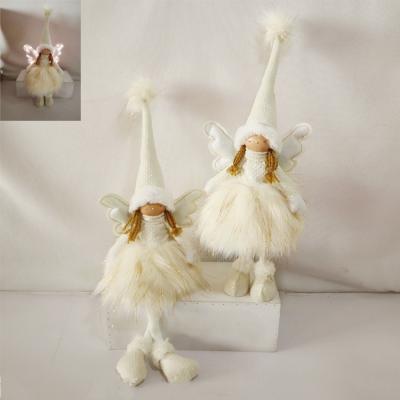 China fabric & Plush Christmas Snow Angel Decorations Tabletop Figurine for sale