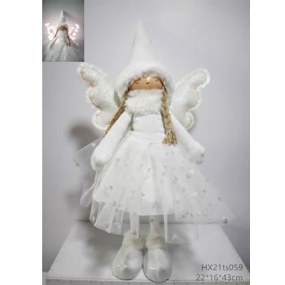 China fabric & Sitting Plush Shelf Christmas Angel Decorations for sale