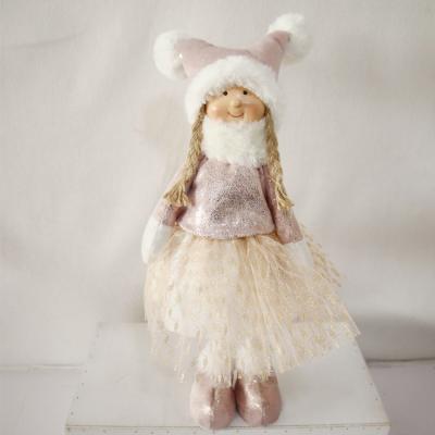 China fabric & Decorative Plush Standing Christmas Angel Figurines for sale