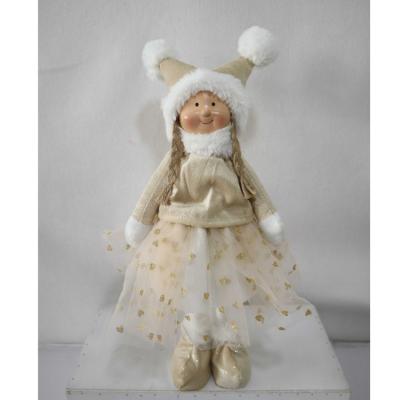 China fabric & Decorative Plush Christmas Dangly Legged Angel for sale