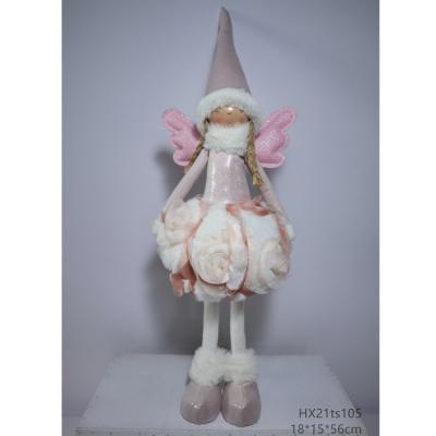 China fabric & Plush Light Up Decorative Christmas Angel Ornaments for sale