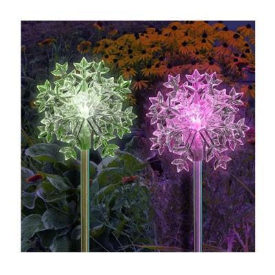 China Outdoor garden ourdoor solar color changing snowflake lights for sale