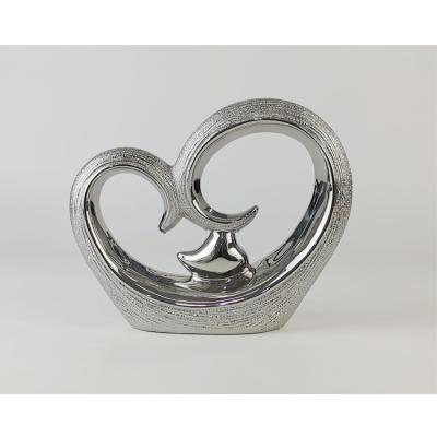 China Minimalist Home Decor Abstract Sculpture Luxury Heart Shaped Ceramic for sale