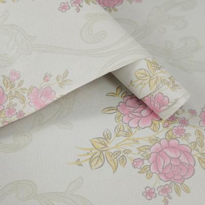 China Waterproof+ECO-Friendly Custom Printed Floral Self Adhesive Nonwoven PVC Sticker Wallpaper for sale