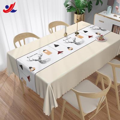 China Waterproof more style customized dining fashion table cover embossed pvc tablecloth outdoor/indoor for sale