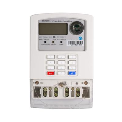 China Electrical Parameters Single Phase Two Wire STS Prepaid Energy Meter for sale