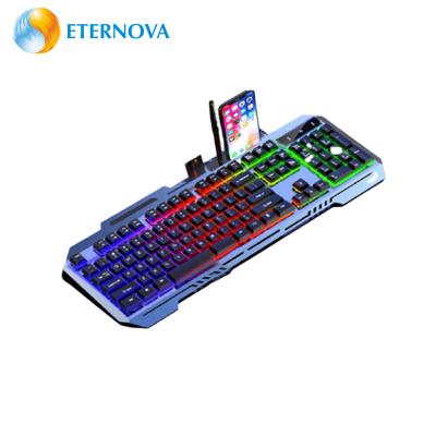 China Waterproof 104 Multimedia Keys USB Type Combo Black SILVER Plastic Material Gaming Keyboard And Mouse USB Cable Color Combo For PC Gam for sale