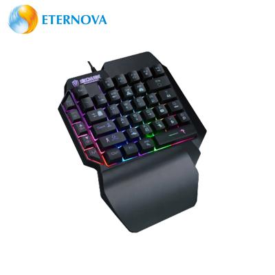 China Professional Plug and Play Wired 39 Key Gaming Keyboard Led Backlit Mechanical Laptop Black Waterproof for sale