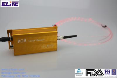 China FDA Certify 200mw RGB Fiber laser Module ST Connector, Solution for Bendable Laser Fib for sale