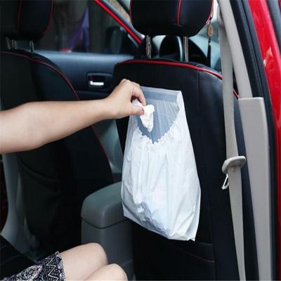 China LDPE Car Grade Back Seat Recyclable Top Storage Bag Portable Garbage Garbage Bag for sale