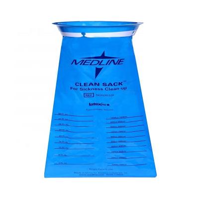 China Hot Sale Disposable HDPE Plastic Bag Multi Purpose Blue Vomit Bag For Hospital / Airline for sale