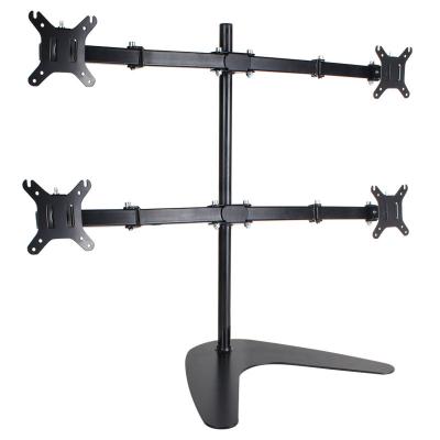 China Computer Monitor Four-Screen Display Bracket 4 Arm Screen Rotation Increase Shelf 4 Stitching Monitor Stand For Sale for sale