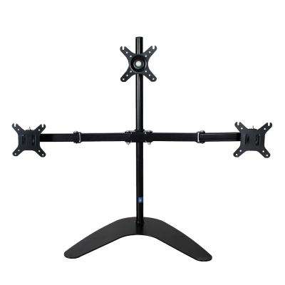 China Full MotionTriple Computer Monitor Regular Monitor Arms Free Standing Desk Mount Stand for 3 up to 24 LCD LED Computer Screens for sale