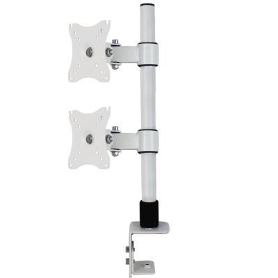 China Computer Screen Hillport Double Monitor Arm Desk Mount LCD Computer Bracket 14-24 Inch for sale