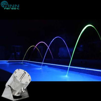 China Laminar Waterjet Dancing Fountain with 3w RGB Stainless Steel Lights for sale