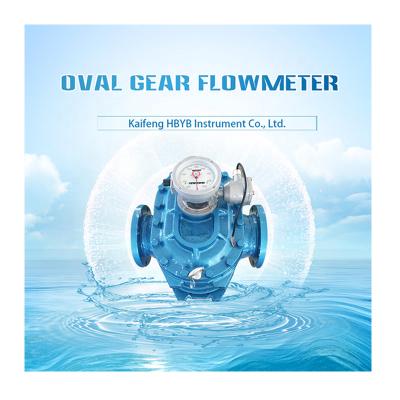 China Carbon Steel Speed ​​Flow Meter Fuel Diesel Oil Flow Meter Oval Mechanical Positive Displacement Flow Meter for sale