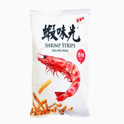 China Small Pack Instant Taiwan Cookis Snacks High Quality Spicy Shrimp Strips Shrimp Cookies for sale