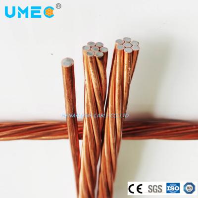 China CCS 6AWG Strand Copper Clad Steel Wire for Overhead 40% Conductivity 30% CCS 21% Steel for sale