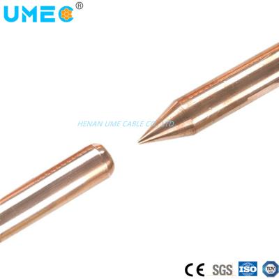 China Solid Conductor Overhead Lightning Protection Grounding Rod 5/8 prime prime 3/4 prime prime for sale