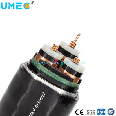 Chine Cable d'alimentation électrique isolé 12/20kv 18/30kv XLPE spécifié par le client à vendre