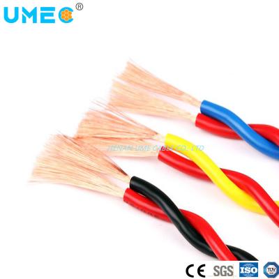 China Twin Color Twisted 2 Core PVC Coated Electric Wire and Cable for Customer Requirements for sale