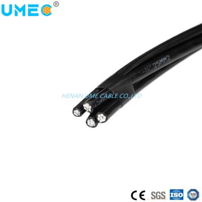 Chine 0.6/1kv Low Voltage Aerial Bundled Cable Electrical Wire ABC Black Power Cable 4x16 4x25 4x50mm2 à vendre