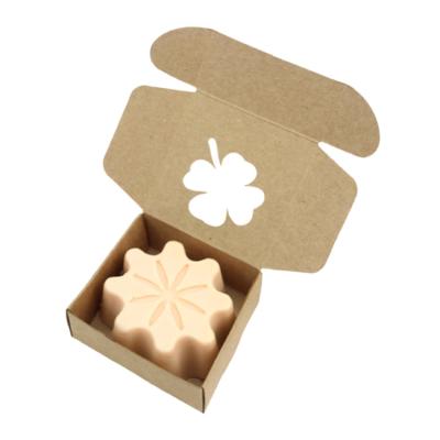 China Eco-Friendly Biodegradable Unique Custom Logo Kraft Paper Soap Bar Recycled Packaging Corrugated Packaging Paper Box With Window for sale